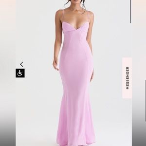 NWT House of CB pink Loren maxi dress